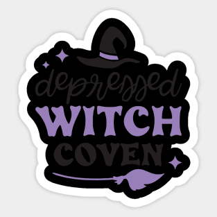 Depressed Witch Coven Sticker